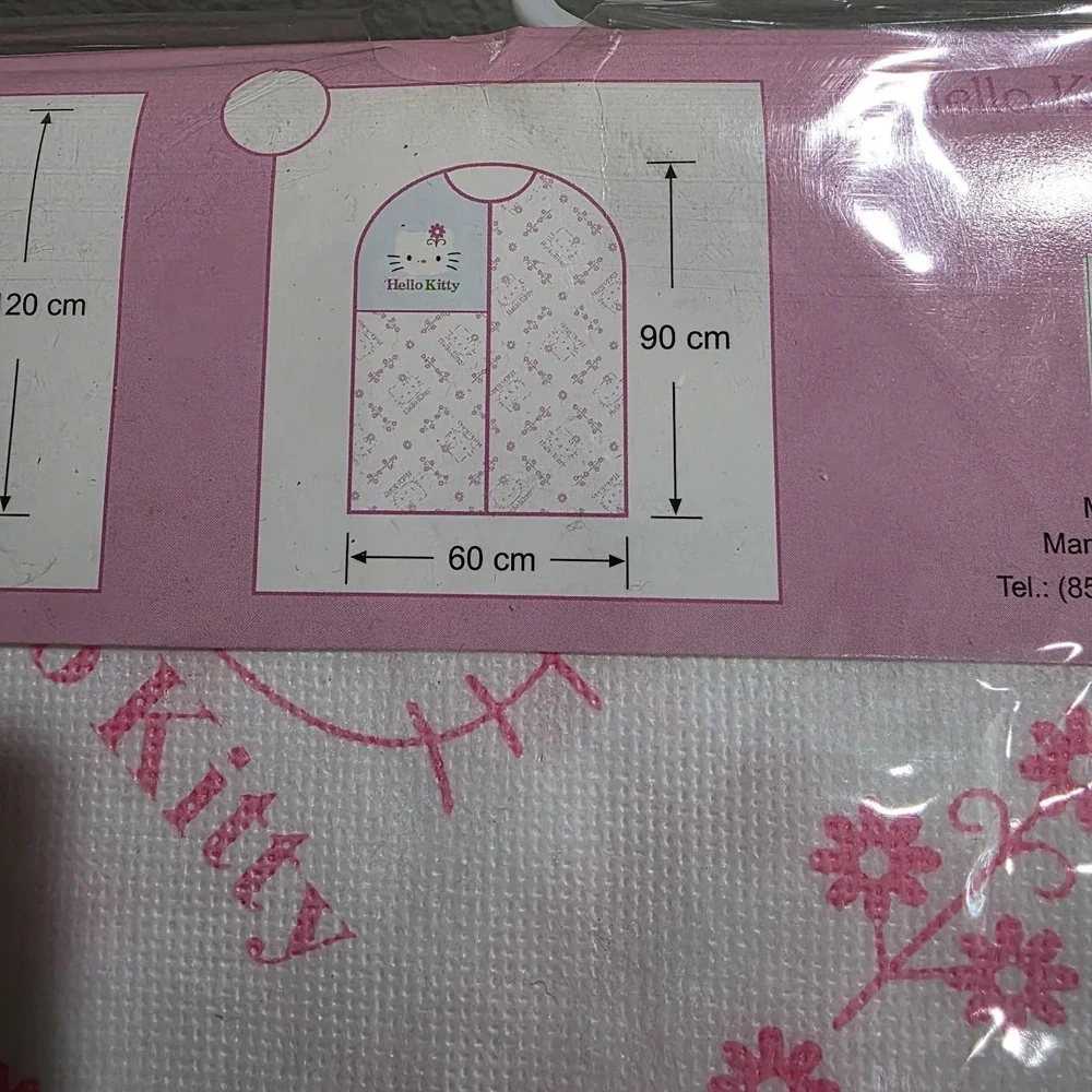 Hello Kitty Clothes Cover Garment Bag 2001 NOS Sanrio Vintage Pink